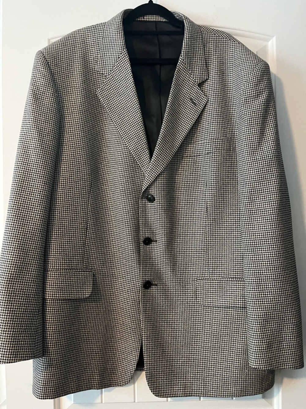 Alfani Classic Houndstooth Blazer - Black & White